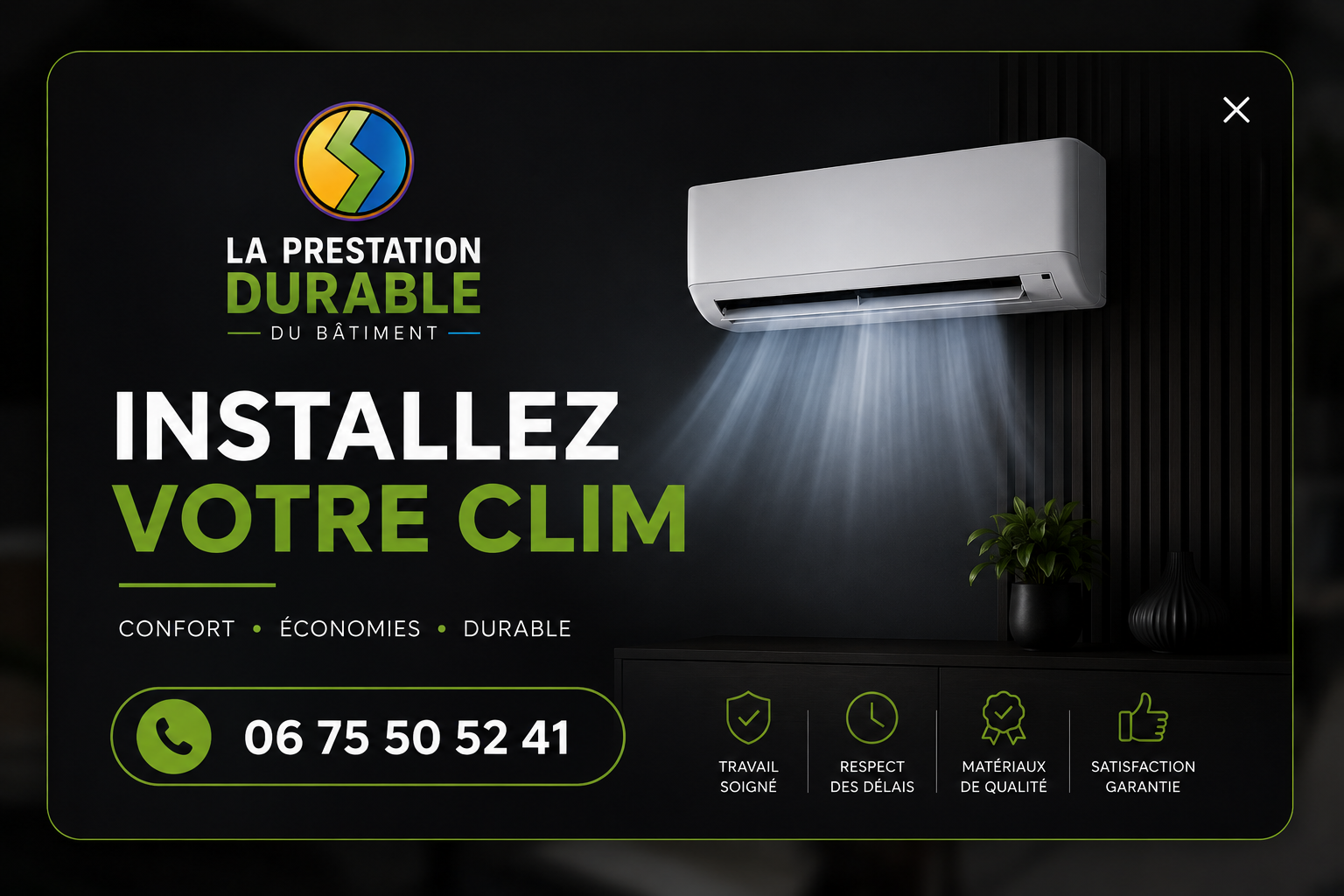 Annonce climatisation La Prestation Durable